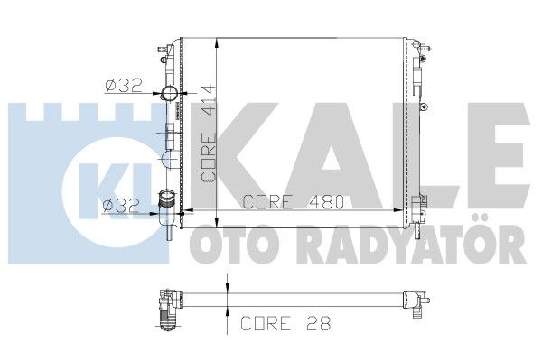 KALE OTO RADYATÖR Радиатор, охлаждение двигателя 205600